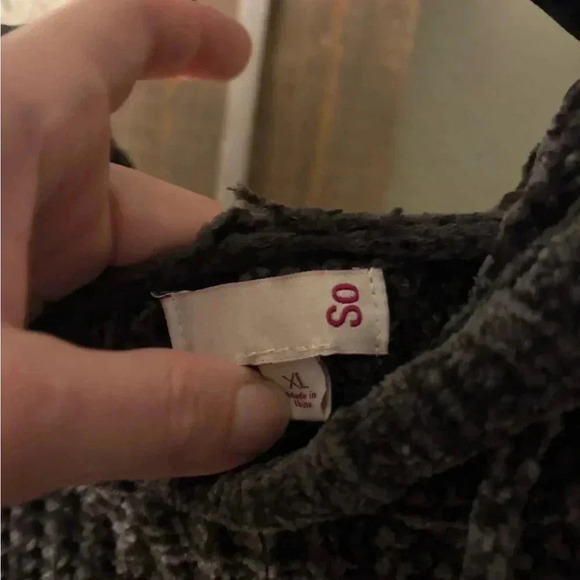 So chenille hoodie crop oversized XL - Picture 3 of 5